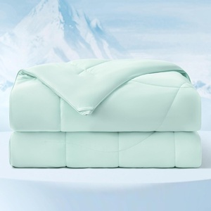 Bedsure Cooling Comforter King Size – Cooling Blankets for Hot Sleepers, Lightweight Comforter for Summer with Dual-Sided Cool Tech, Soft Breathable Cold Blanket for Sleeping, White, 102×90 Inches(Green)