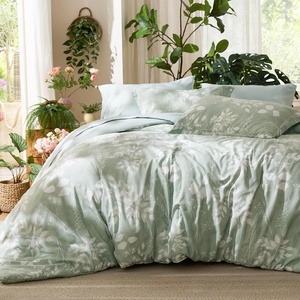 Bedsure Full Size Comforter Set – 7 Pieces Floral Sage Green Soft Bedding Sets, Full Bed in a Bag with Botanical Flowers Comforter, Sheets, Pillowcases & Shams(01 – Sage Green)