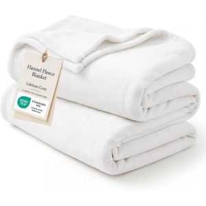 Bedsure GentleSoft Fleece Bed Blankets Queen Size Grey – Soft Warm Outdoor Picnic Fall Blanket for Camping Travel Lightweight Cozy Anti-Static, Room Home Decor Gifts for Husband and Men, 90×90 inches(01 – White)