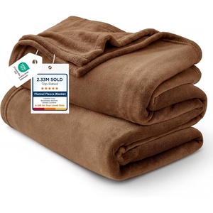 Bedsure GentleSoft Fleece Bed Blankets Queen Size Grey – Soft Warm Outdoor Picnic Fall Blanket for Camping Travel Lightweight Cozy Anti-Static, Room Home Decor Gifts for Husband and Men, 90×90 inches(Burnt Brown)