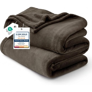 Bedsure GentleSoft Fleece Bed Blankets Queen Size Grey – Soft Warm Outdoor Picnic Fall Blanket for Camping Travel Lightweight Cozy Anti-Static, Room Home Decor Gifts for Husband and Men, 90×90 inches(Brown)
