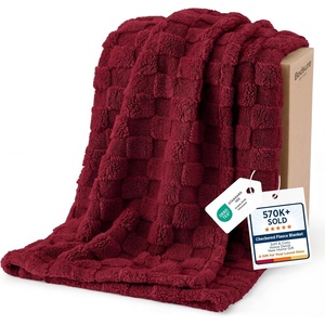 Bedsure GentleSoft Sage Green Throw Blanket for Couch – Checkered Cute Fleece Blankets, Soft Cozy Summer Throw for Bedroom Home Decor Gifts for Mom Girls, Green, 50×60 Inches(Red)