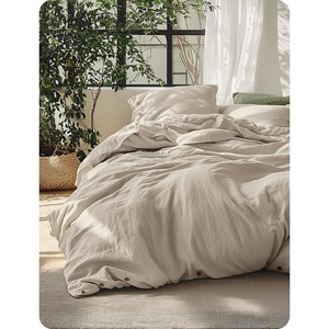 Bedsure PureWoven Linen Duvet Cover Queen, Linen Cotton Blend, Natural | Pre-Washed Cooling Duvet Cover for Hot Sleepers, Breathable, Moisture-Wicking, Button Closure & Corner Ties, All-Season(01 – Linen Color (No Comforter))