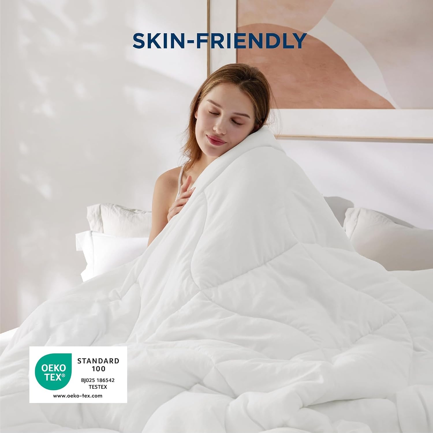 image:imageBedsure Queen Comforter Comforters Queen Size for All Season UltraSoft Down Alternative amp Prewashed Duvet Insert with 4 Tabs Machine Washable White 88x88 InchesWhite