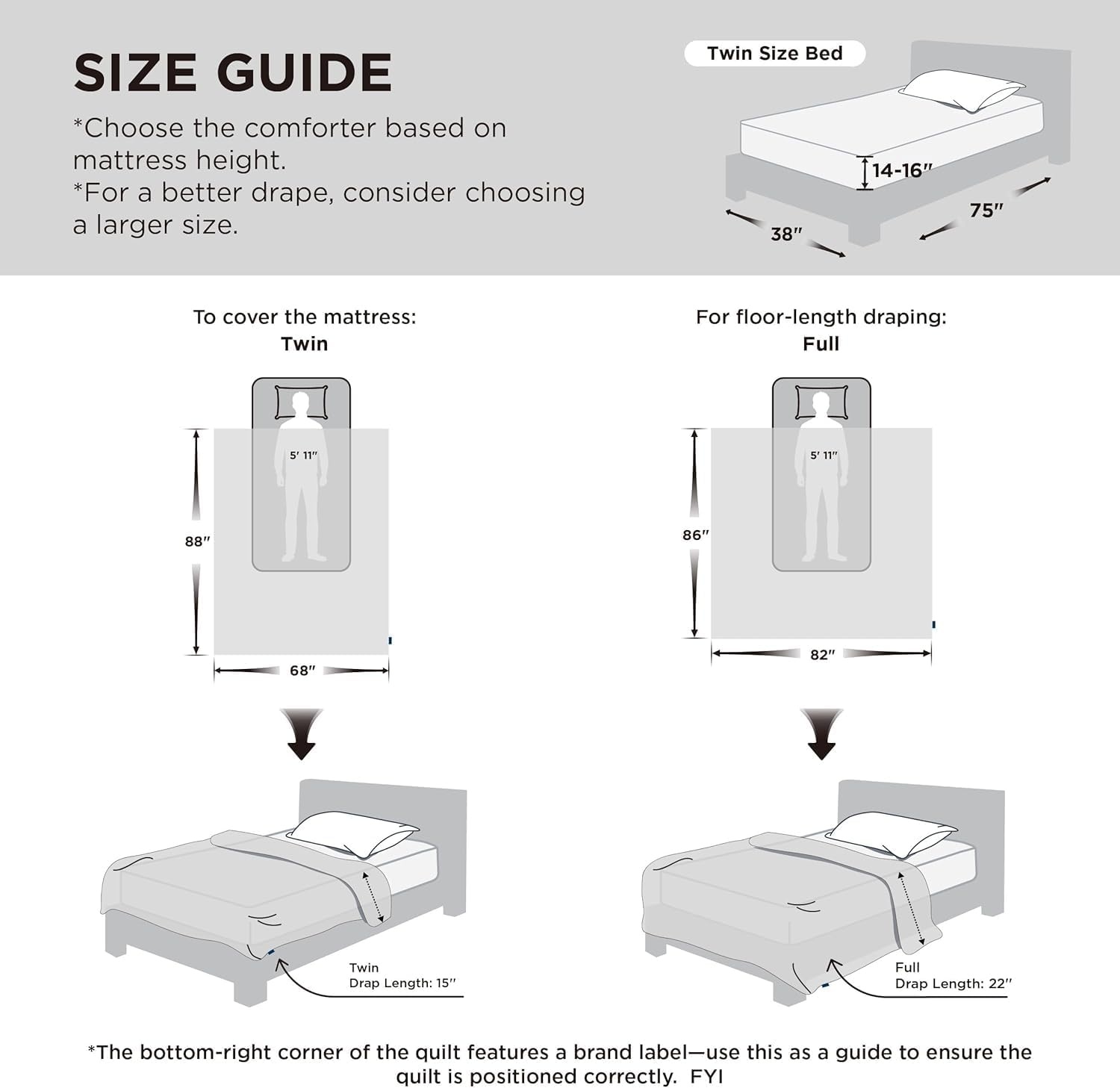 image:imageBedsure Queen Comforter Comforters Queen Size for All Season UltraSoft Down Alternative amp Prewashed Duvet Insert with 4 Tabs Machine Washable White 88x88 InchesLight Grey