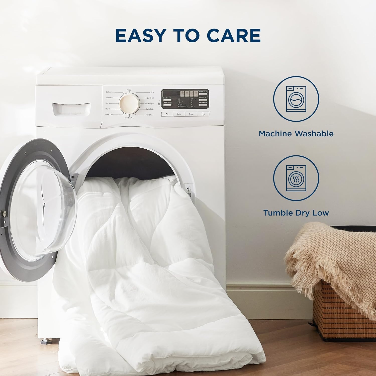 image:imageBedsure Queen Comforter Comforters Queen Size for All Season UltraSoft Down Alternative amp Prewashed Duvet Insert with 4 Tabs Machine Washable White 88x88 InchesWhite