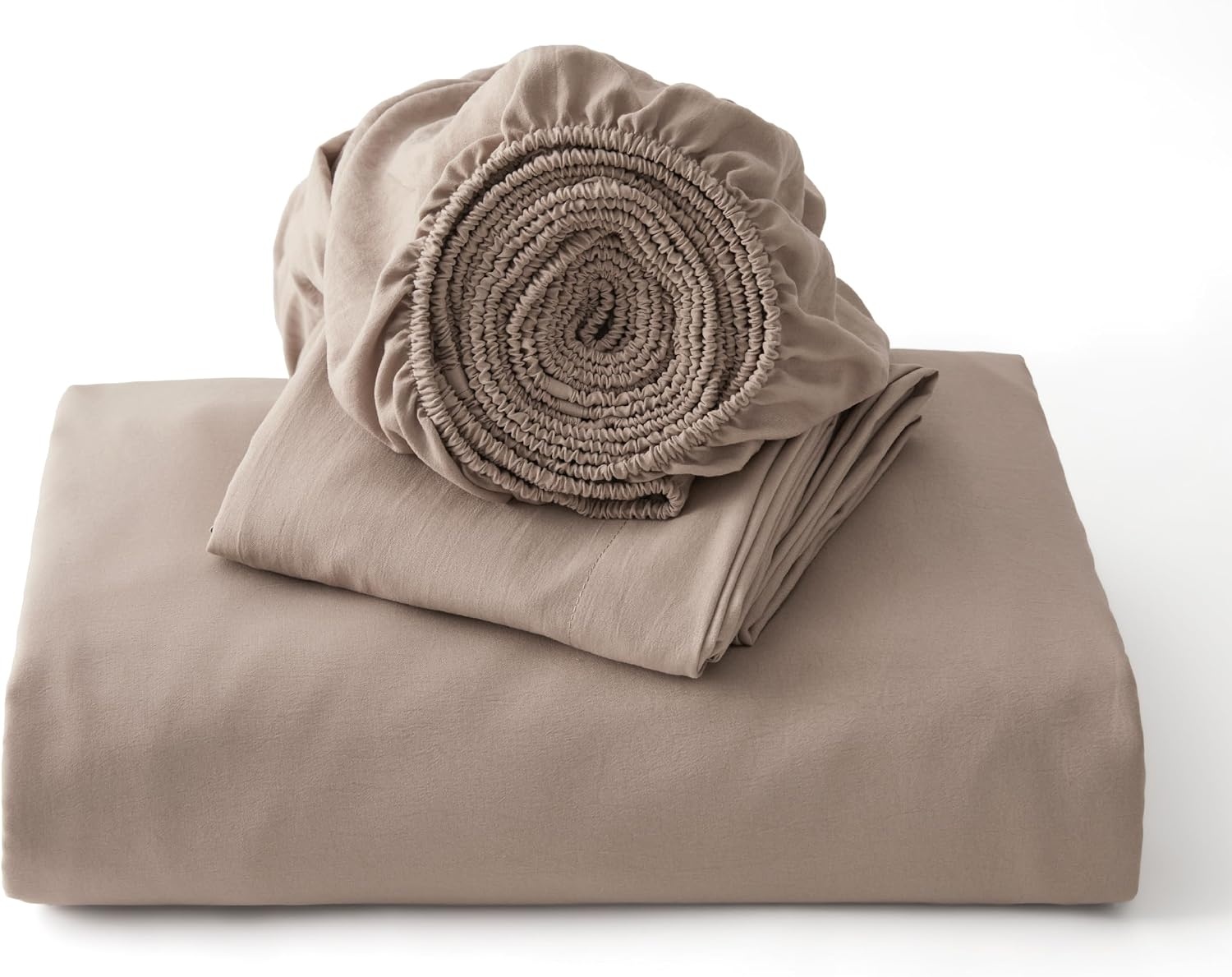 image:imageBedsure White Duvet Cover Queen Size 3 Pieces Prewashed CottonLike Polyester Extra Soft Bedding Set Includes 1 Duvet Cover 90x90 Inches with Zipper Closure amp 2 Pillow Shams Comforter Not Included02 Khaki No Comforter