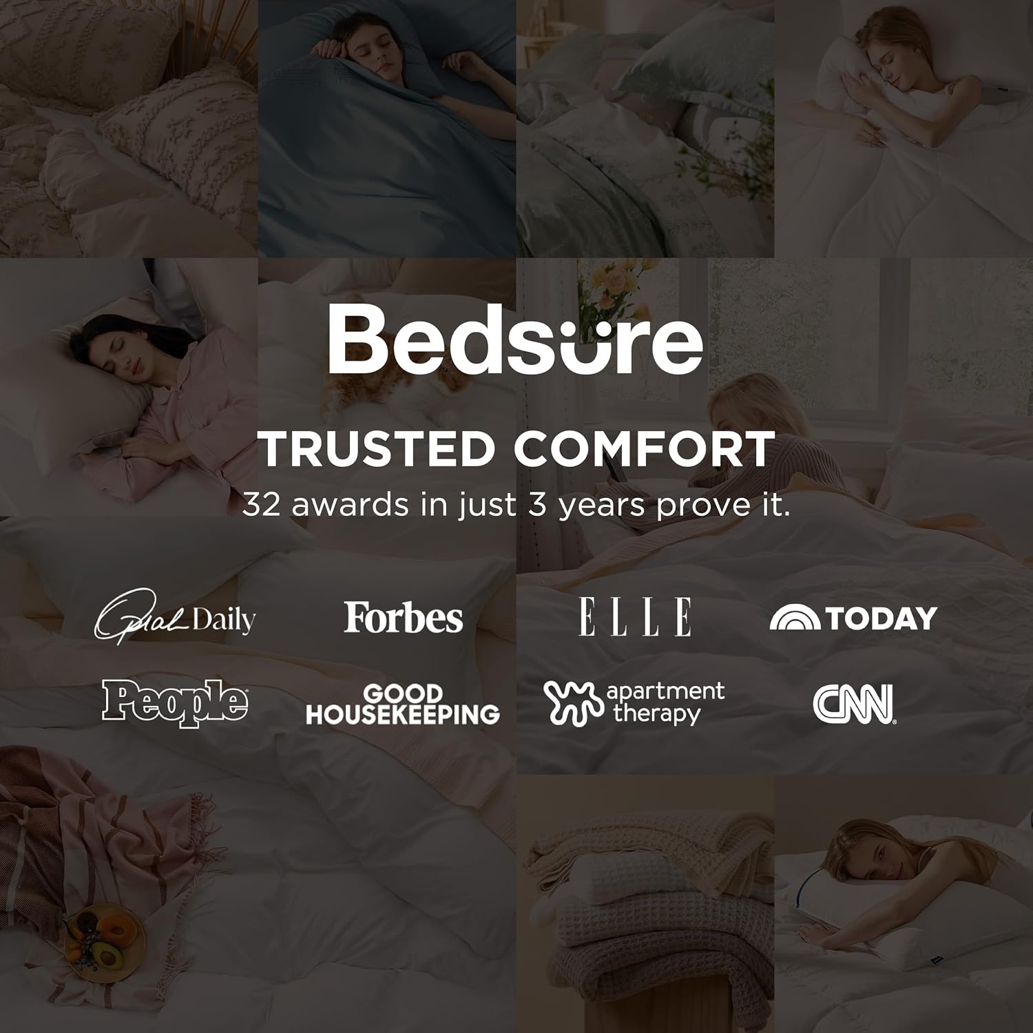 image:imageBedsure White Duvet Cover Queen Size 3 Pieces Prewashed CottonLike Polyester Extra Soft Bedding Set Includes 1 Duvet Cover 90x90 Inches with Zipper Closure amp 2 Pillow Shams Comforter Not Included02 Linen No Comforter