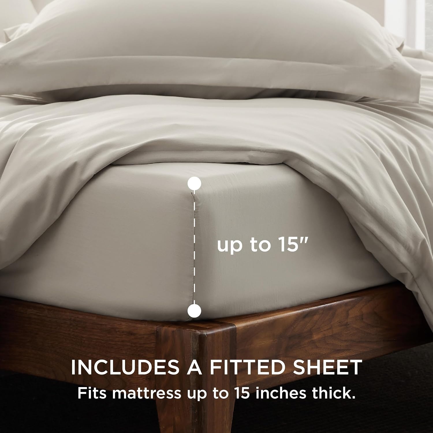 image:imageBedsure White Duvet Cover Queen Size 3 Pieces Prewashed CottonLike Polyester Extra Soft Bedding Set Includes 1 Duvet Cover 90x90 Inches with Zipper Closure amp 2 Pillow Shams Comforter Not Included02 Linen No Comforter