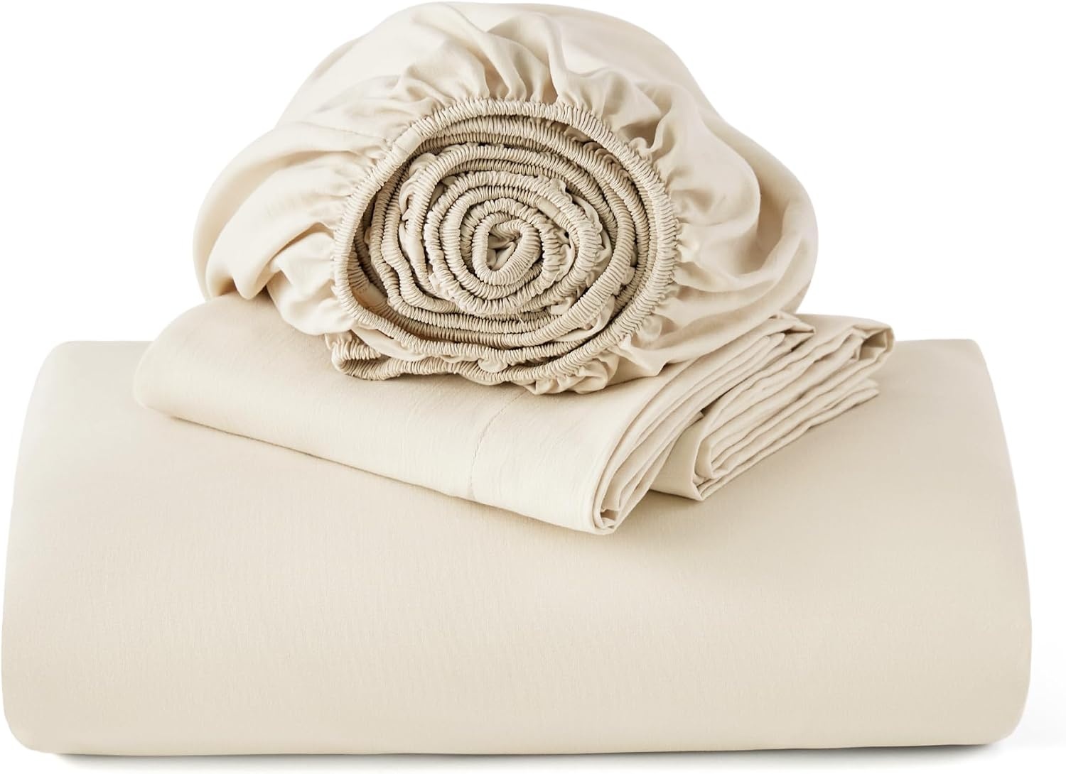 image:imageBedsure White Duvet Cover Queen Size 3 Pieces Prewashed CottonLike Polyester Extra Soft Bedding Set Includes 1 Duvet Cover 90x90 Inches with Zipper Closure amp 2 Pillow Shams Comforter Not Included02 Cream No Comforter