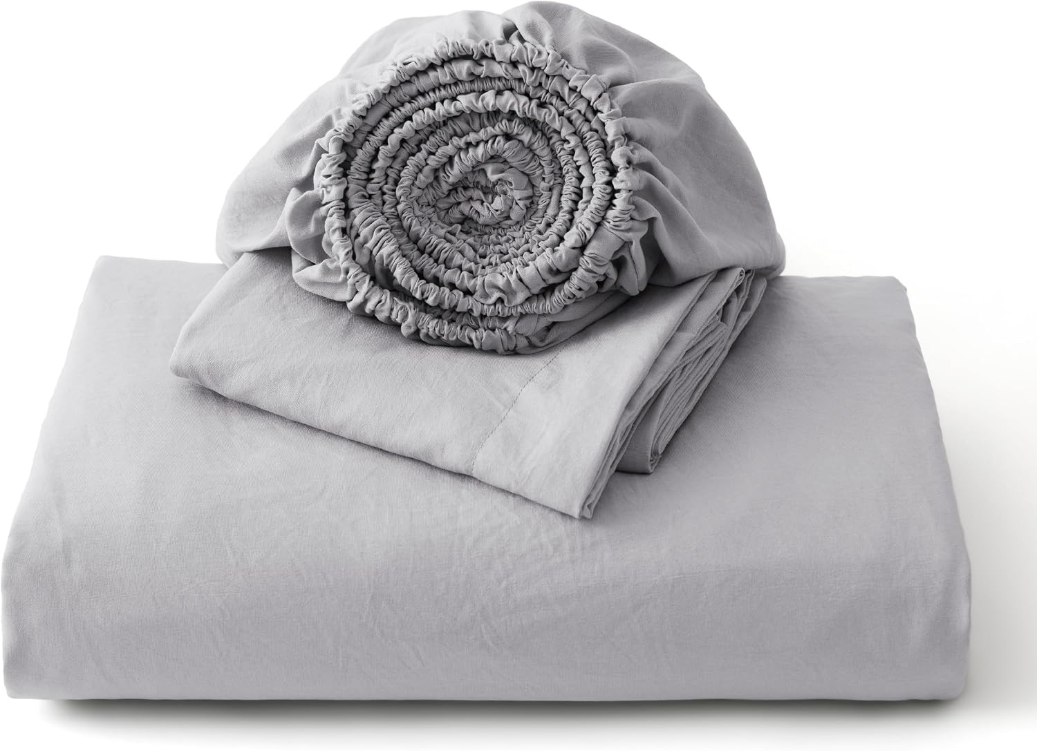image:imageBedsure White Duvet Cover Queen Size 3 Pieces Prewashed CottonLike Polyester Extra Soft Bedding Set Includes 1 Duvet Cover 90x90 Inches with Zipper Closure amp 2 Pillow Shams Comforter Not Included04 Light Grey No Comforter