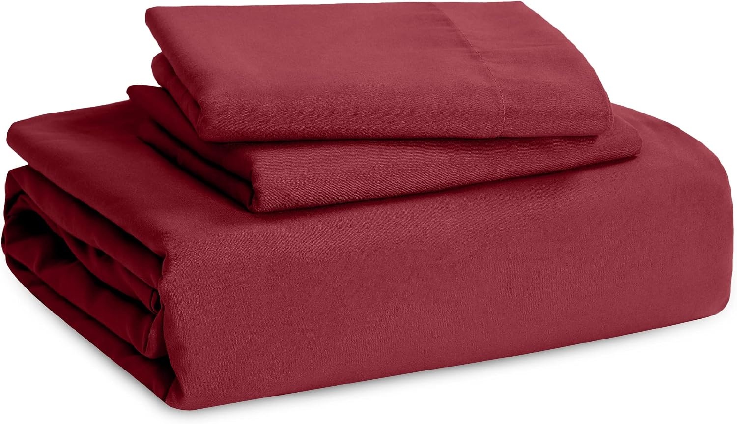 image:imageBedsure White Duvet Cover Queen Size 3 Pieces Prewashed CottonLike Polyester Extra Soft Bedding Set Includes 1 Duvet Cover 90x90 Inches with Zipper Closure amp 2 Pillow Shams Comforter Not Included22 Red No Comforter