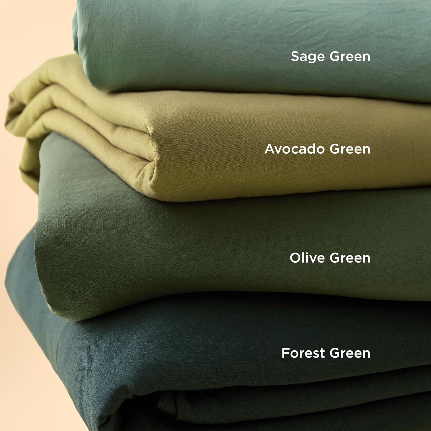 image:imageBedsure White Duvet Cover Queen Size 3 Pieces Prewashed CottonLike Polyester Extra Soft Bedding Set Includes 1 Duvet Cover 90x90 Inches with Zipper Closure amp 2 Pillow Shams Comforter Not Included03 Sage Green No Comforter