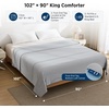 Bedsure CoolOxy Cooling Comforter King Size – 4X Breathable & Q-Max>0.45 Summer Comforter, Cooling Blankets for Hot Sleepers, Bedding for Night Sweats, Lightweight Duvet, Grey, 102×90 Inches(Grey)