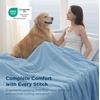 Bedsure Cooling Comforter King Size – GentleSoft Moisture Wicking Cooling Blanket for Hot Sleepers, Breathable Lightweight Duvet Insert, Dual-Sided Summer Blanket, White, 102×90 Inches(Blue)