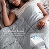 Bedsure Duvet Insert Queen Size – Lightweight Comforter, Quilted Cooling Duvet Insert, Down Alternative Summer Comforter with 8 Tabs, Ultra Soft, Striped, Machine Washable, Queen, White, 88×88 inches(Light Grey)