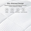 Bedsure Duvet Insert Queen Size – Lightweight Comforter, Quilted Cooling Duvet Insert, Down Alternative Summer Comforter with 8 Tabs, Ultra Soft, Striped, Machine Washable, Queen, White, 88×88 inches(White)