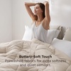 Bedsure Queen Comforter – Comforters Queen Size for All Season, Ultra-Soft Down Alternative & Prewashed Duvet Insert with 4 Tabs – Machine Washable, White, 88×88 Inches(Linen)