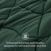 Bedsure Queen Comforter – Comforters Queen Size for All Season, Ultra-Soft Down Alternative & Prewashed Duvet Insert with 4 Tabs – Machine Washable, White, 88×88 Inches(Dark Green)