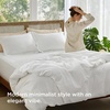 Bedsure White Duvet Cover Queen Size – 3 Pieces Prewashed Cotton-Like Polyester Extra Soft Bedding Set, Includes 1 Duvet Cover 90×90 Inches with Zipper Closure & 2 Pillow Shams, Comforter Not Included(19 – Cream White (No Comforter))