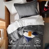 Bedsure White Duvet Cover Queen Size – 3 Pieces Prewashed Cotton-Like Polyester Extra Soft Bedding Set, Includes 1 Duvet Cover 90×90 Inches with Zipper Closure & 2 Pillow Shams, Comforter Not Included(04 – Dark Grey (No Comforter))