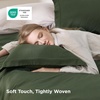 Bedsure White Duvet Cover Queen Size – 3 Pieces Prewashed Cotton-Like Polyester Extra Soft Bedding Set, Includes 1 Duvet Cover 90×90 Inches with Zipper Closure & 2 Pillow Shams, Comforter Not Included(21 – Olive Green (No Comforter))