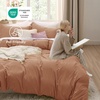 Bedsure White Duvet Cover Queen Size – 3 Pieces Prewashed Cotton-Like Polyester Extra Soft Bedding Set, Includes 1 Duvet Cover 90×90 Inches with Zipper Closure & 2 Pillow Shams, Comforter Not Included(19 -Taupe (No Comforter))