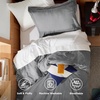 Bedsure White Duvet Cover Queen Size – 3 Pieces Prewashed Cotton-Like Polyester Extra Soft Bedding Set, Includes 1 Duvet Cover 90×90 Inches with Zipper Closure & 2 Pillow Shams, Comforter Not Included(04 – Grey (No Comforter))