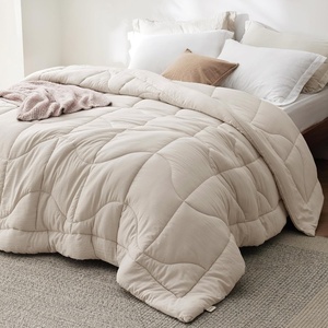 Bedsure Queen Comforter – Comforters Queen Size for All Season, Ultra-Soft Down Alternative & Prewashed Duvet Insert with 4 Tabs – Machine Washable, White, 88×88 Inches(Linen)
