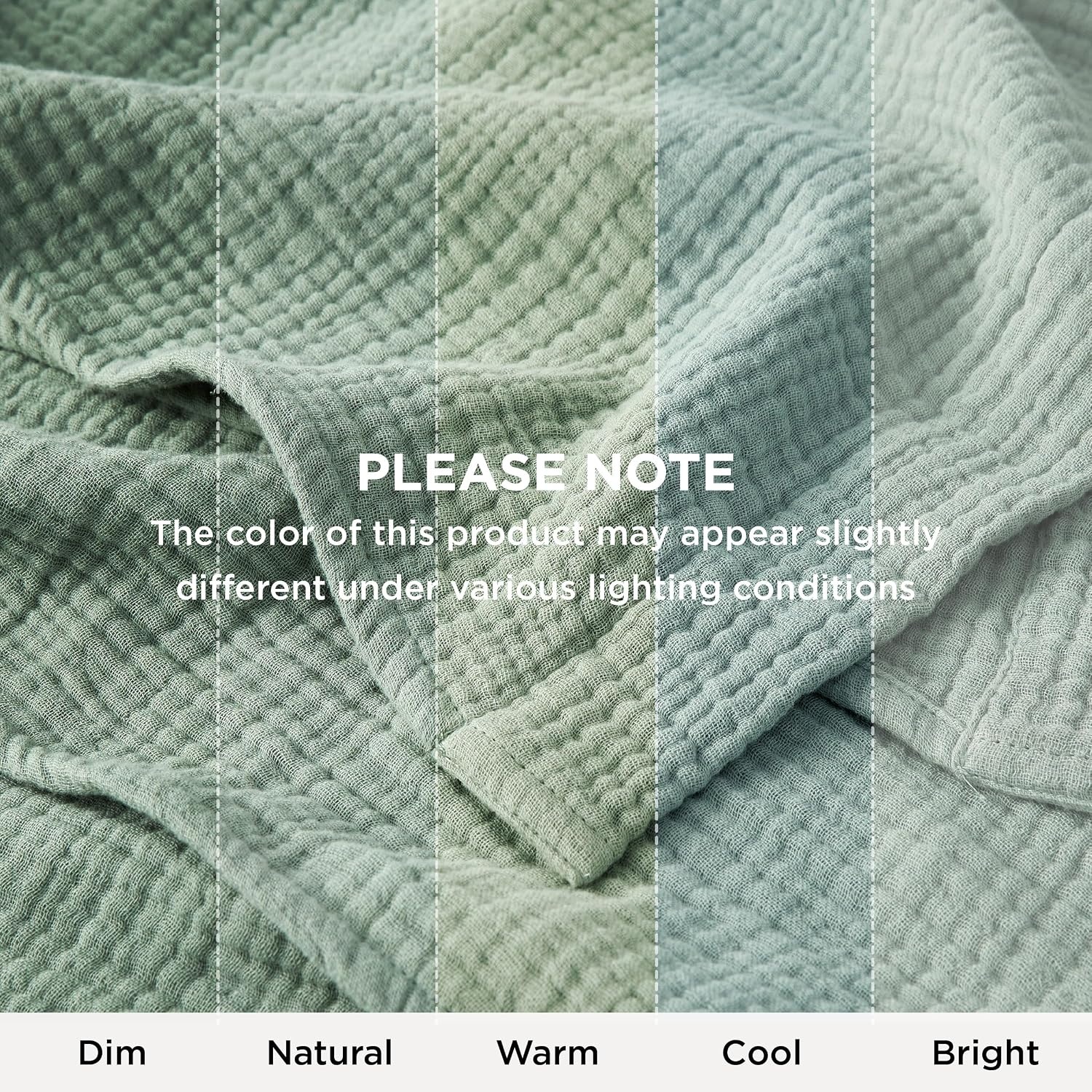 image:imageBedsure 100 Cotton Muslin Blanket Twin XL for Bed 4Layer Breathable and Lightweight Soft Gauze Muslin Blankets for Adults PureWoven Thin Summer Blanket for College Dorm Linen Beige 66x90 Inches03 Sage Green