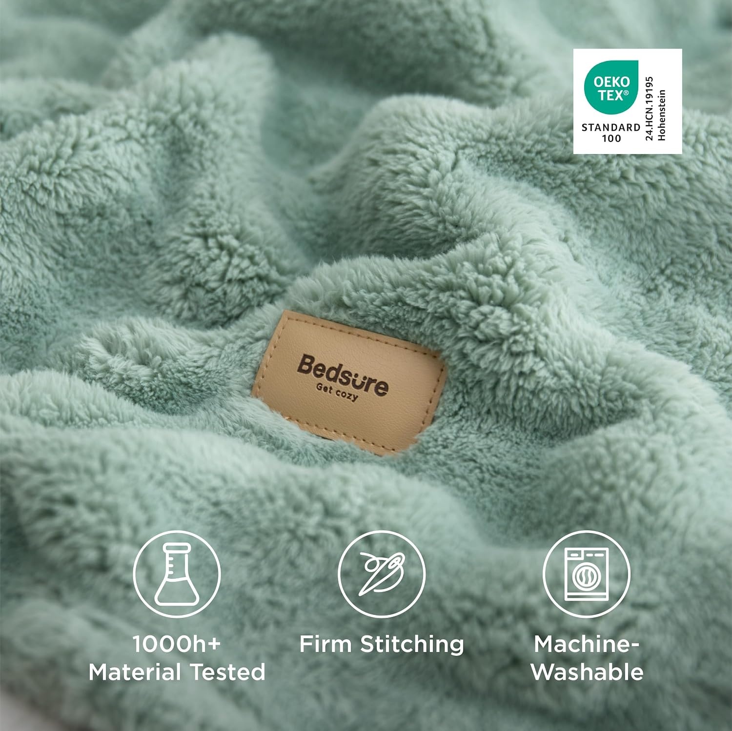 image:imageBedsure 3D Fleece Bubble Blankets for Couch Cute Pink Throw Blanket for Sofa Bedroom Decor Luxury Soft Cozy Pink Birthday Gifts for Women Girls Lightweight Light Pink 506005 Sage Green