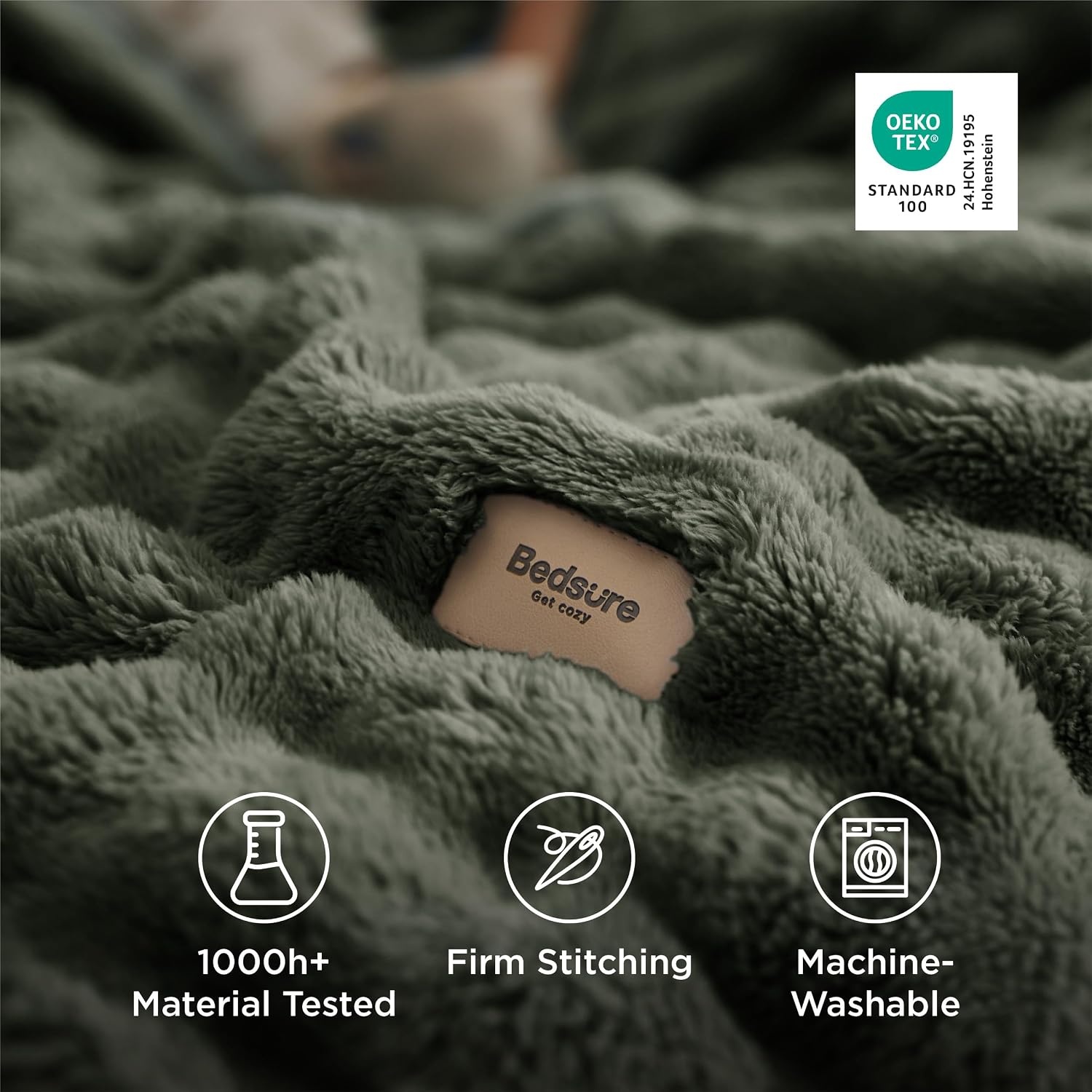 image:imageBedsure 3D Fleece Bubble Blankets for Couch Cute Pink Throw Blanket for Sofa Bedroom Decor Luxury Soft Cozy Pink Birthday Gifts for Women Girls Lightweight Light Pink 5060Olive Green