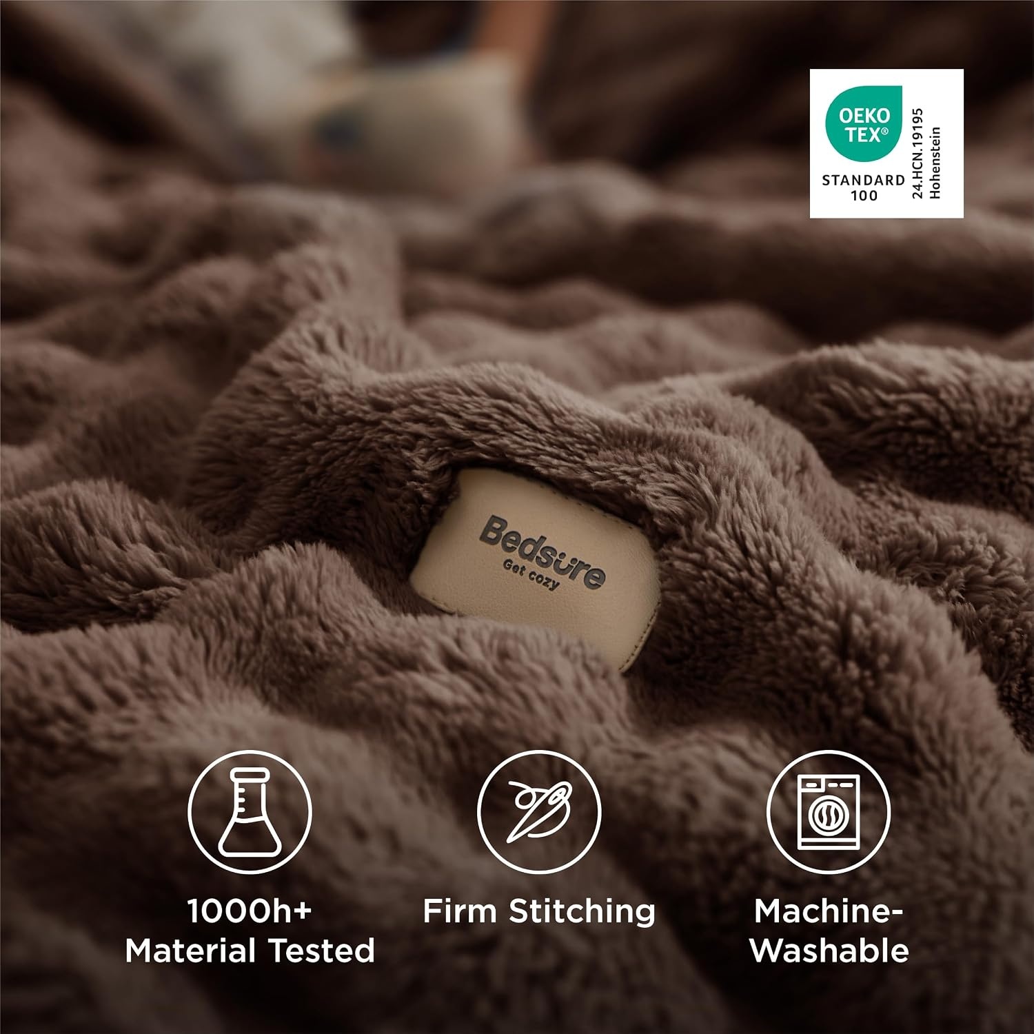 image:imageBedsure 3D Fleece Bubble Blankets for Couch Cute Pink Throw Blanket for Sofa Bedroom Decor Luxury Soft Cozy Pink Birthday Gifts for Women Girls Lightweight Light Pink 5060Brown
