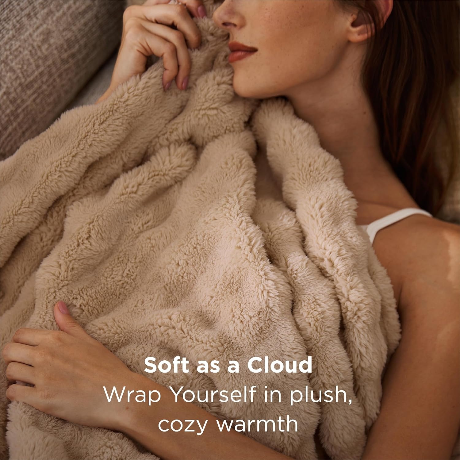 image:imageBedsure 3D Fleece Bubble Blankets for Couch Cute Pink Throw Blanket for Sofa Bedroom Decor Luxury Soft Cozy Pink Birthday Gifts for Women Girls Lightweight Light Pink 5060Khaki