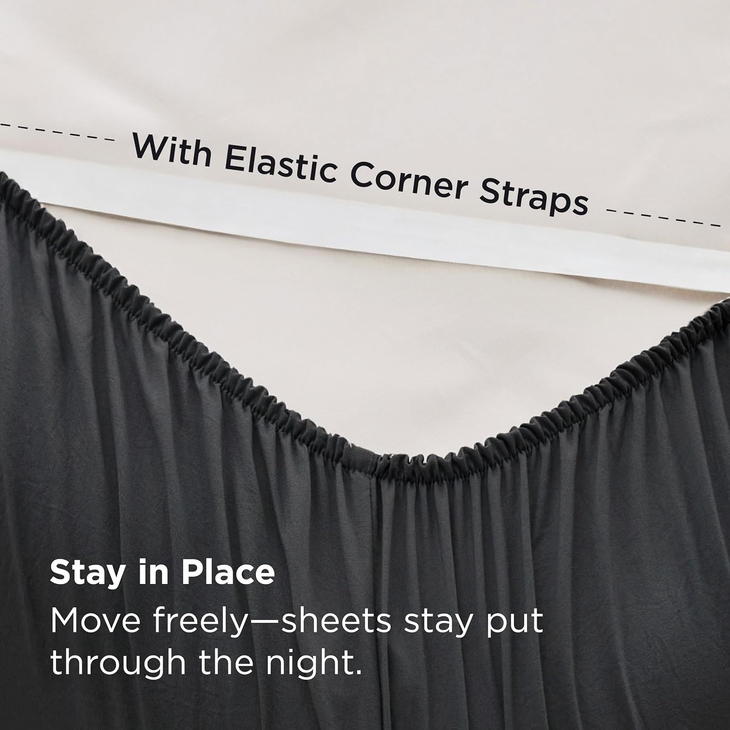 image:imageBedsure Deep Pocket Queen Sheets 6 Piece Prewashed UltraSoft 18inch Extra Deep Pocket Breathable Secure Fit Hotel Luxury Bedding Dual Side Pockets Fade Resistant For Air MattressBlack