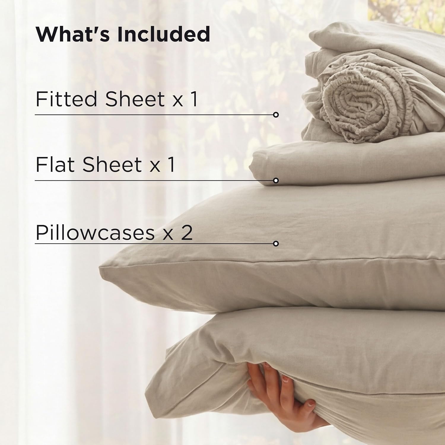 image:imageBedsure Deep Pocket Queen Sheets 6 Piece Prewashed UltraSoft 18inch Extra Deep Pocket Breathable Secure Fit Hotel Luxury Bedding Dual Side Pockets Fade Resistant For Air MattressLinen