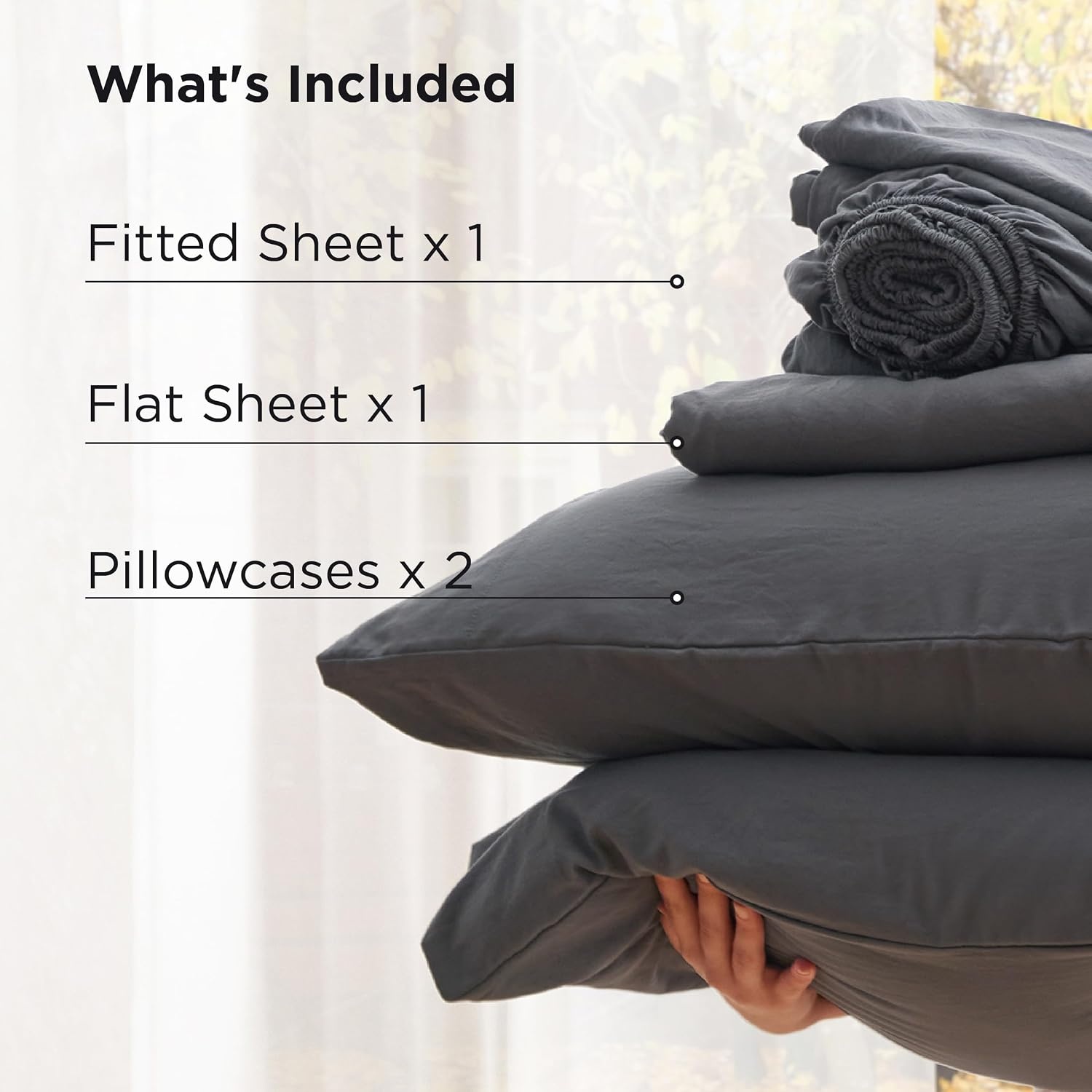 image:imageBedsure Deep Pocket Queen Sheets 6 Piece Prewashed UltraSoft 18inch Extra Deep Pocket Breathable Secure Fit Hotel Luxury Bedding Dual Side Pockets Fade Resistant For Air MattressGrey