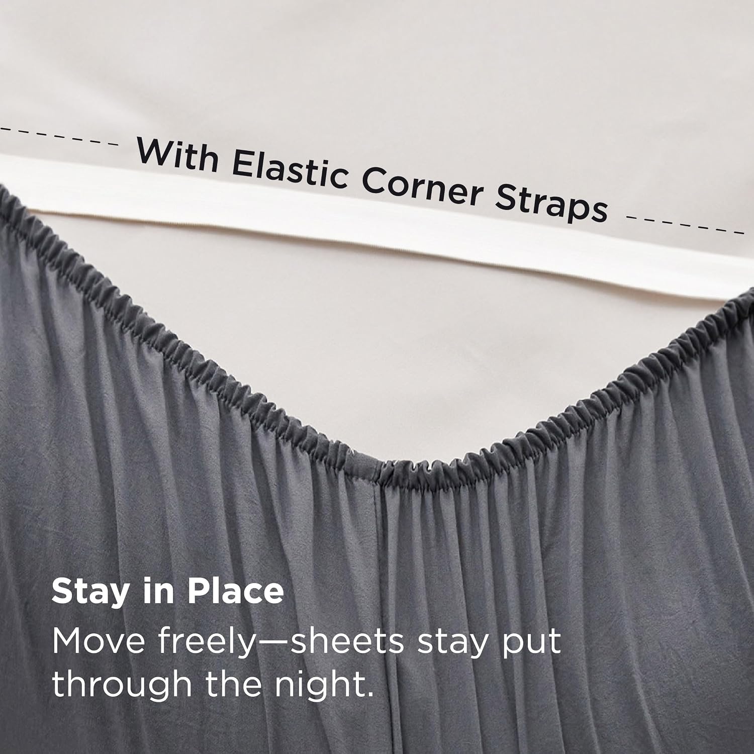 image:imageBedsure Deep Pocket Queen Sheets 6 Piece Prewashed UltraSoft 18inch Extra Deep Pocket Breathable Secure Fit Hotel Luxury Bedding Dual Side Pockets Fade Resistant For Air MattressGrey
