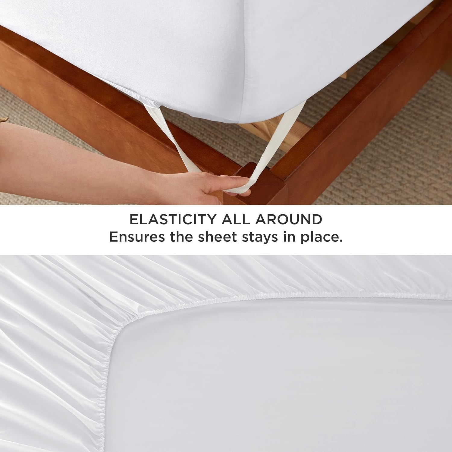 image:imageBedsure Deep Pocket Queen Sheets Set Fits Mattresses Up to 21 Inches Thick 4 Piece GentleSoft Bed Sheets Moisture Wicking Soft amp Cooling Bedsheet amp Pillowcases Easy amp Secure Fit Linen02 White