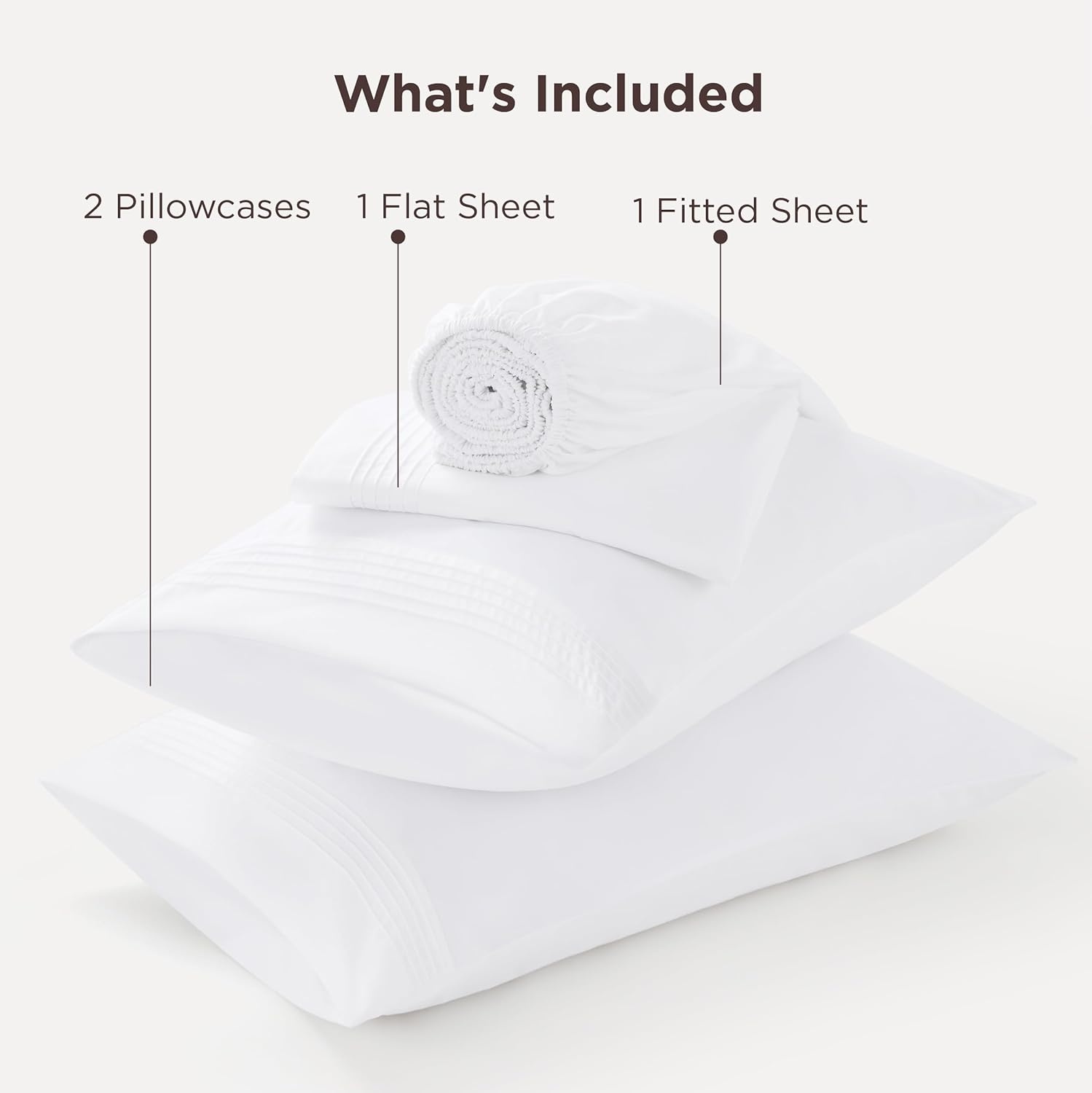image:imageBedsure Deep Pocket Queen Sheets Set Fits Mattresses Up to 21 Inches Thick 4 Piece GentleSoft Bed Sheets Moisture Wicking Soft amp Cooling Bedsheet amp Pillowcases Easy amp Secure Fit Linen02 White