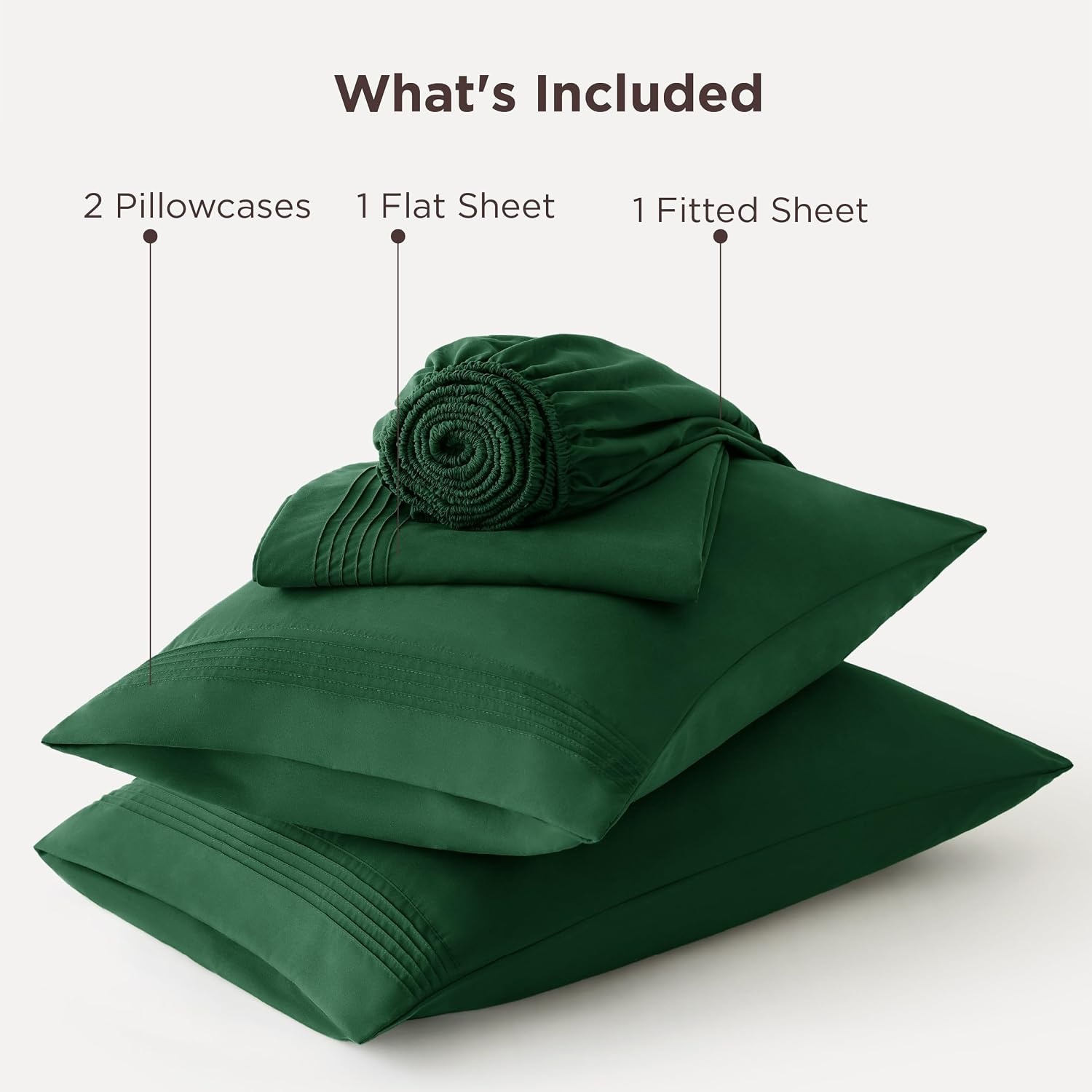 image:imageBedsure Deep Pocket Queen Sheets Set Fits Mattresses Up to 21 Inches Thick 4 Piece GentleSoft Bed Sheets Moisture Wicking Soft amp Cooling Bedsheet amp Pillowcases Easy amp Secure Fit LinenEmerald Green