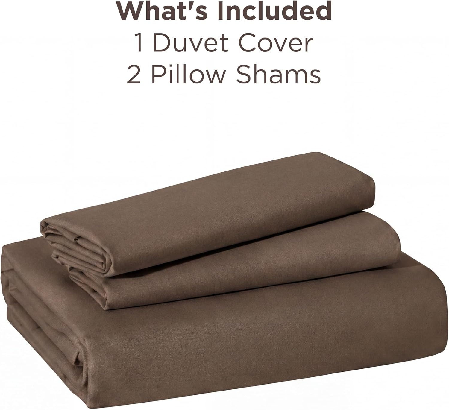 image:imageBedsure Duvet Cover TwinTwin XL Size Soft Double Brushed Bedding Set for Kids amp Adults Zipper Closure 2 Pieces Includes 1 Duvet Cover 68x90 amp 1 Pillow Sham NO Comforter White07 Dark Brown