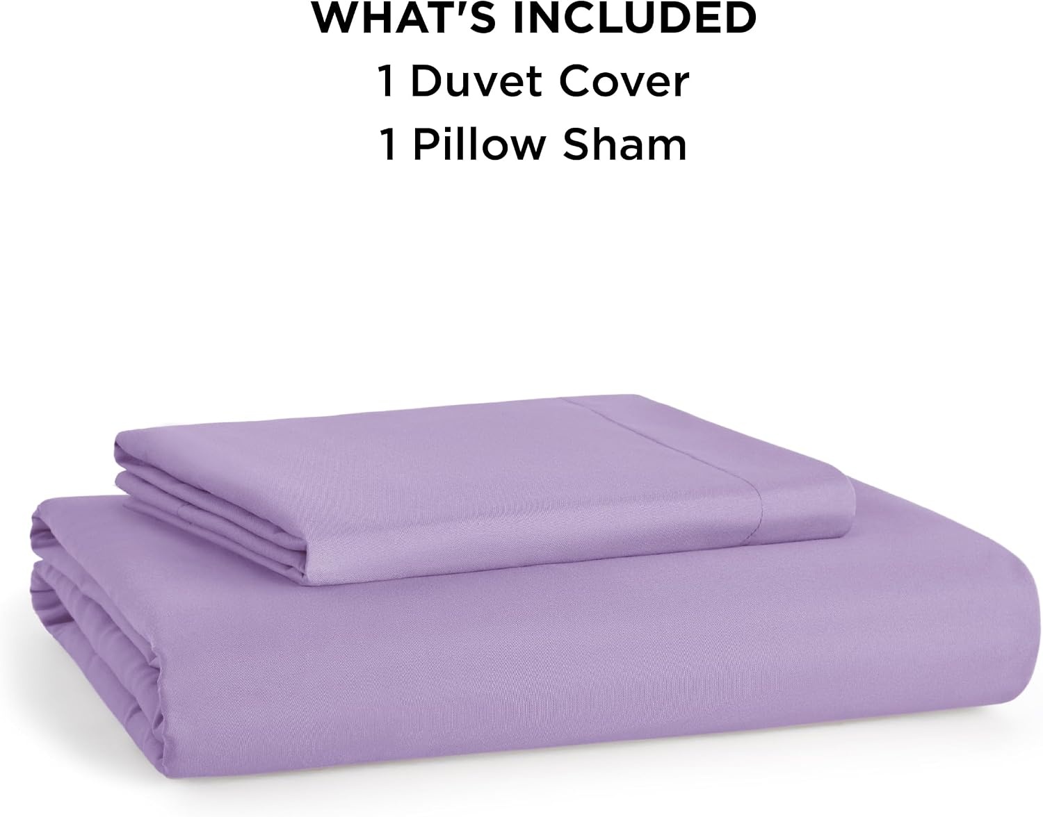 image:imageBedsure Duvet Cover TwinTwin XL Size Soft Double Brushed Bedding Set for Kids amp Adults Zipper Closure 2 Pieces Includes 1 Duvet Cover 68x90 amp 1 Pillow Sham NO Comforter White05 Light Purple