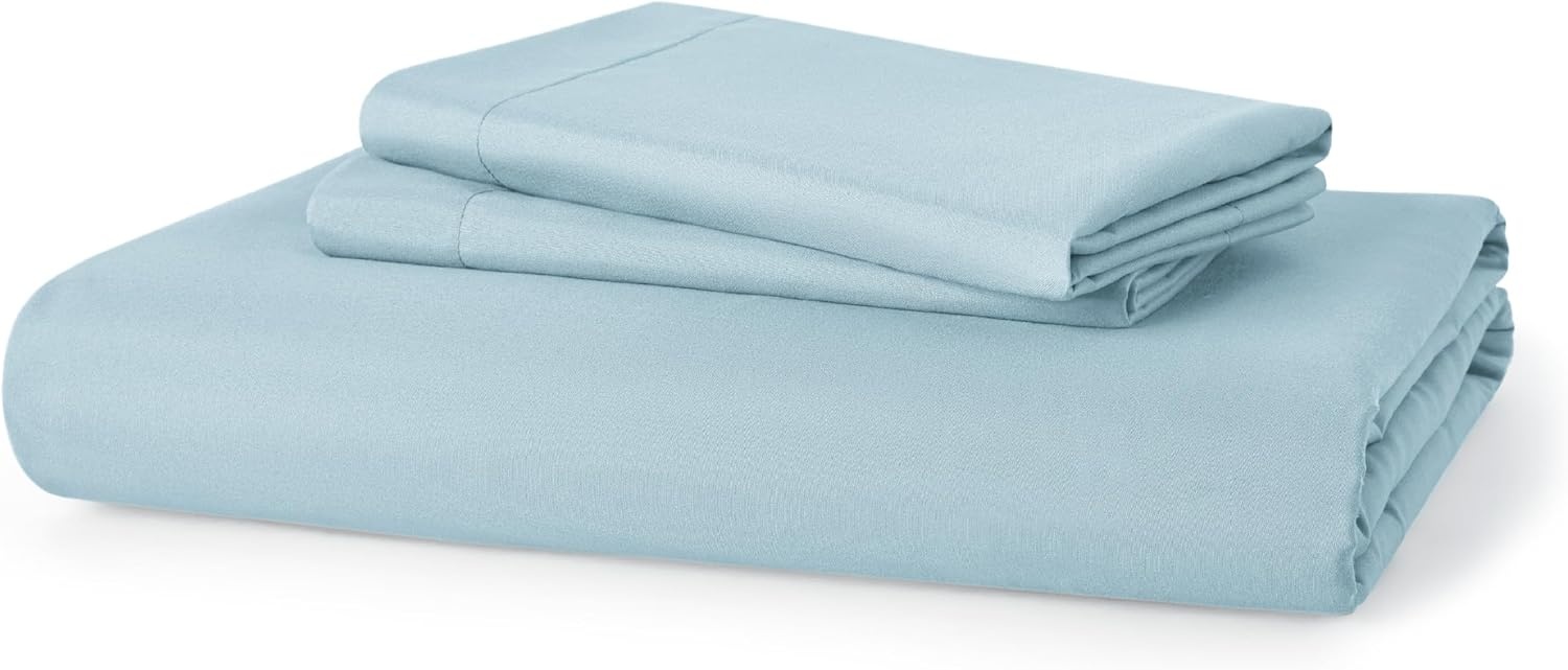 image:imageBedsure Duvet Cover TwinTwin XL Size Soft Double Brushed Bedding Set for Kids amp Adults Zipper Closure 2 Pieces Includes 1 Duvet Cover 68x90 amp 1 Pillow Sham NO Comforter White06 Baby Blue