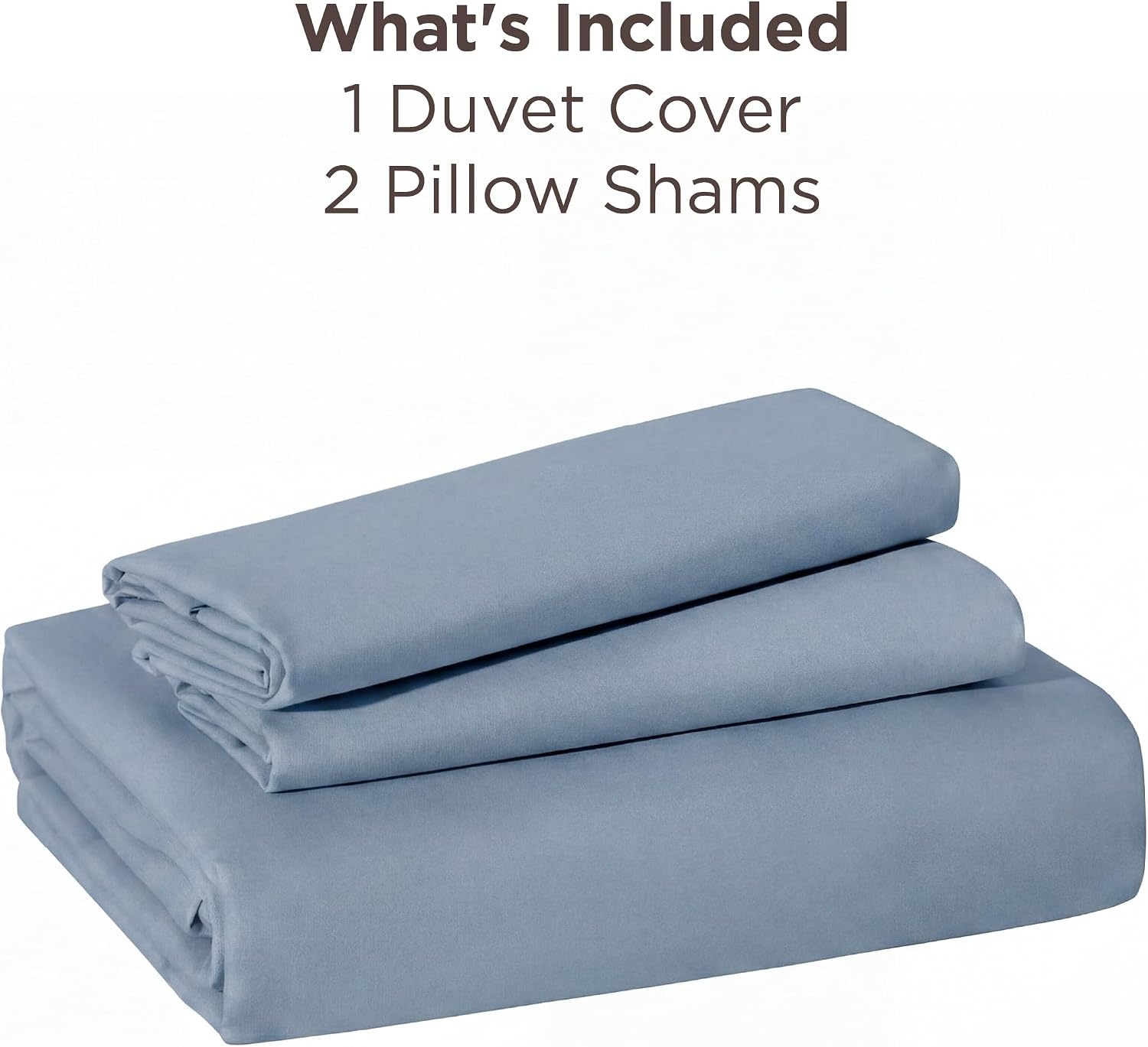 image:imageBedsure Duvet Cover TwinTwin XL Size Soft Double Brushed Bedding Set for Kids amp Adults Zipper Closure 2 Pieces Includes 1 Duvet Cover 68x90 amp 1 Pillow Sham NO Comforter White06 Dusty Blue