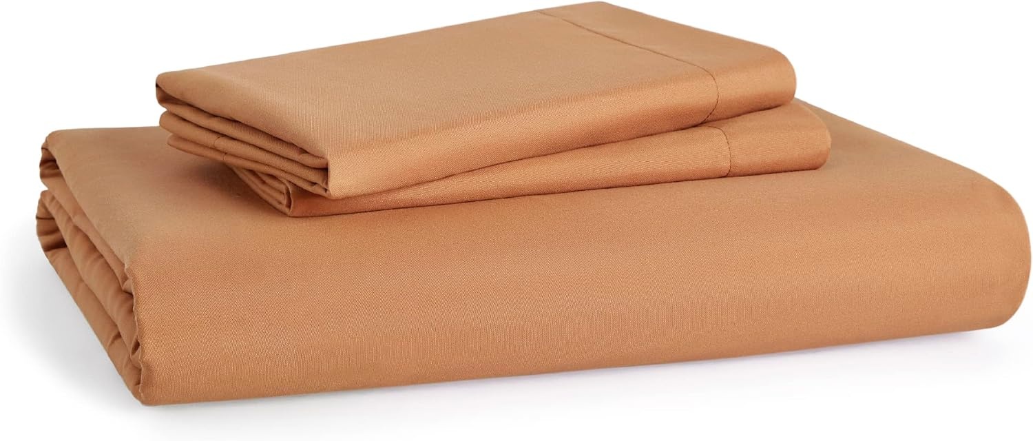 image:imageBedsure Duvet Cover TwinTwin XL Size Soft Double Brushed Bedding Set for Kids amp Adults Zipper Closure 2 Pieces Includes 1 Duvet Cover 68x90 amp 1 Pillow Sham NO Comforter White09 Orange