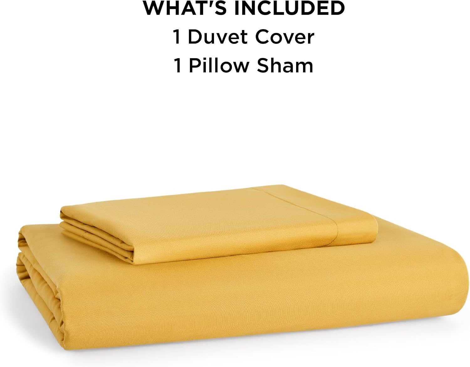 image:imageBedsure Duvet Cover TwinTwin XL Size Soft Double Brushed Bedding Set for Kids amp Adults Zipper Closure 2 Pieces Includes 1 Duvet Cover 68x90 amp 1 Pillow Sham NO Comforter White09 Golden Yellow