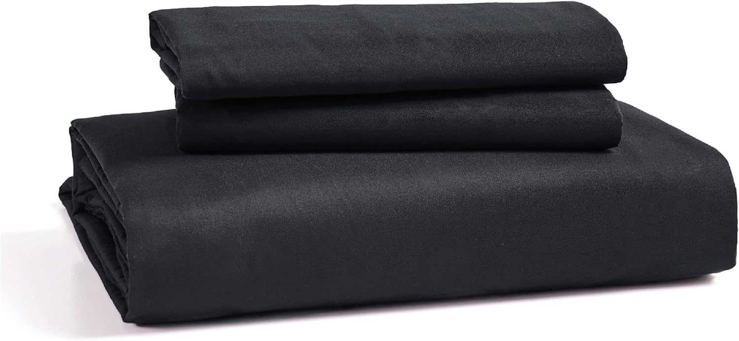 image:imageBedsure Duvet Cover TwinTwin XL Size Soft Double Brushed Bedding Set for Kids amp Adults Zipper Closure 2 Pieces Includes 1 Duvet Cover 68x90 amp 1 Pillow Sham NO Comforter White02 Black
