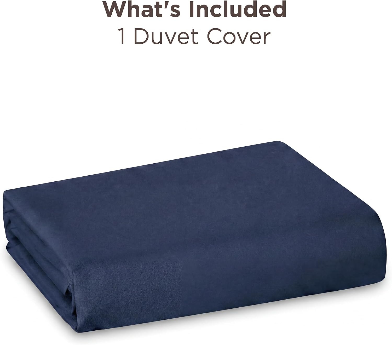 image:imageBedsure Duvet Cover TwinTwin XL Size Soft Double Brushed Bedding Set for Kids amp Adults Zipper Closure 2 Pieces Includes 1 Duvet Cover 68x90 amp 1 Pillow Sham NO Comforter White00 Navy Blue
