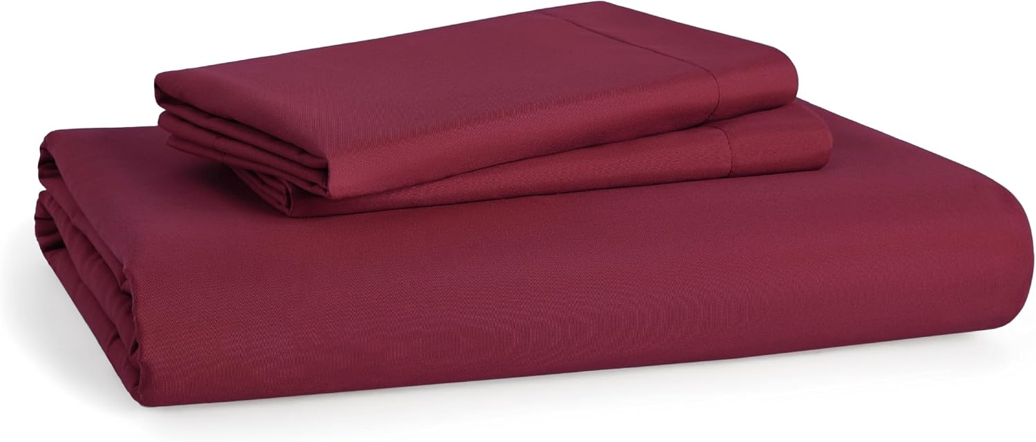 image:imageBedsure Duvet Cover TwinTwin XL Size Soft Double Brushed Bedding Set for Kids amp Adults Zipper Closure 2 Pieces Includes 1 Duvet Cover 68x90 amp 1 Pillow Sham NO Comforter White08 Red